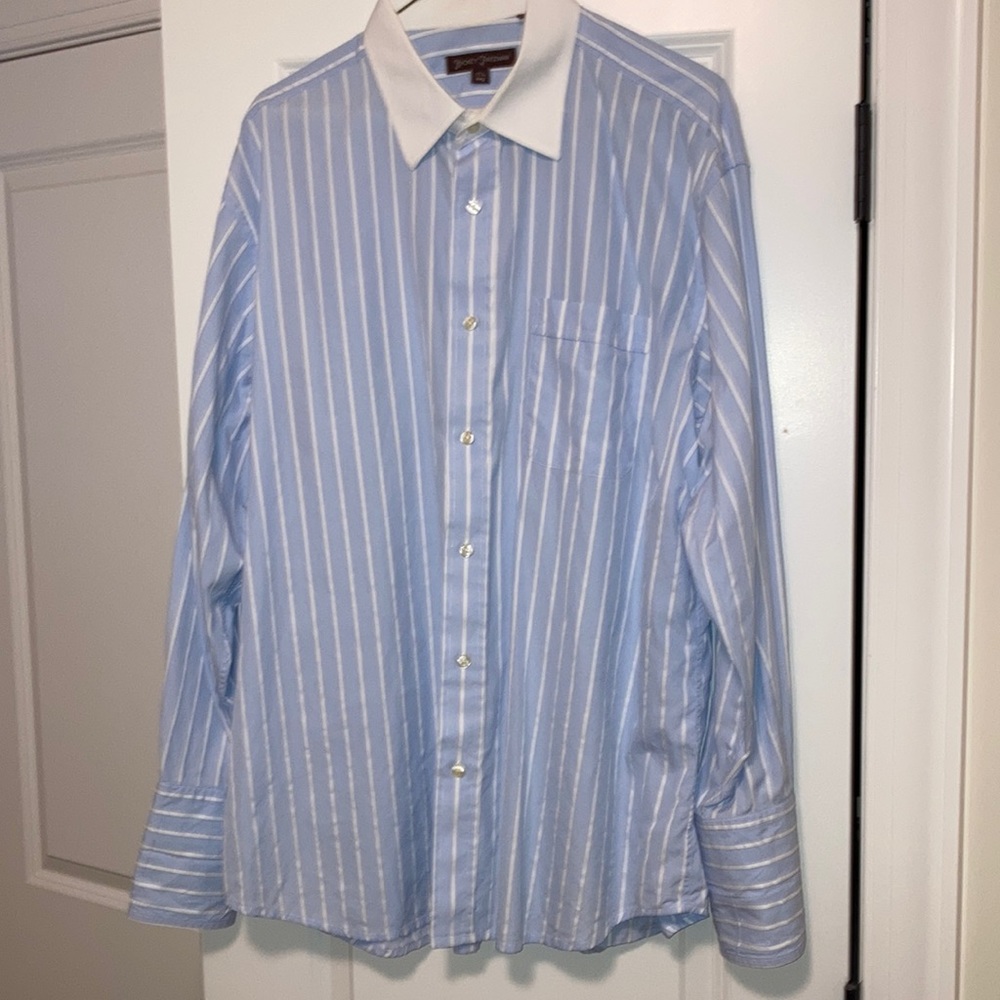 Classic Vintage Hickey Freeman French Cuff LG 17.5/34 FREE CUFF LINKS INCLUDED